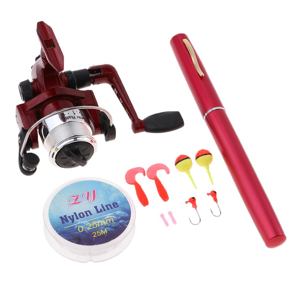 Fishing Lure Jig - Mini przenośny kieszonkowy wędziskowy zestaw wędkarski