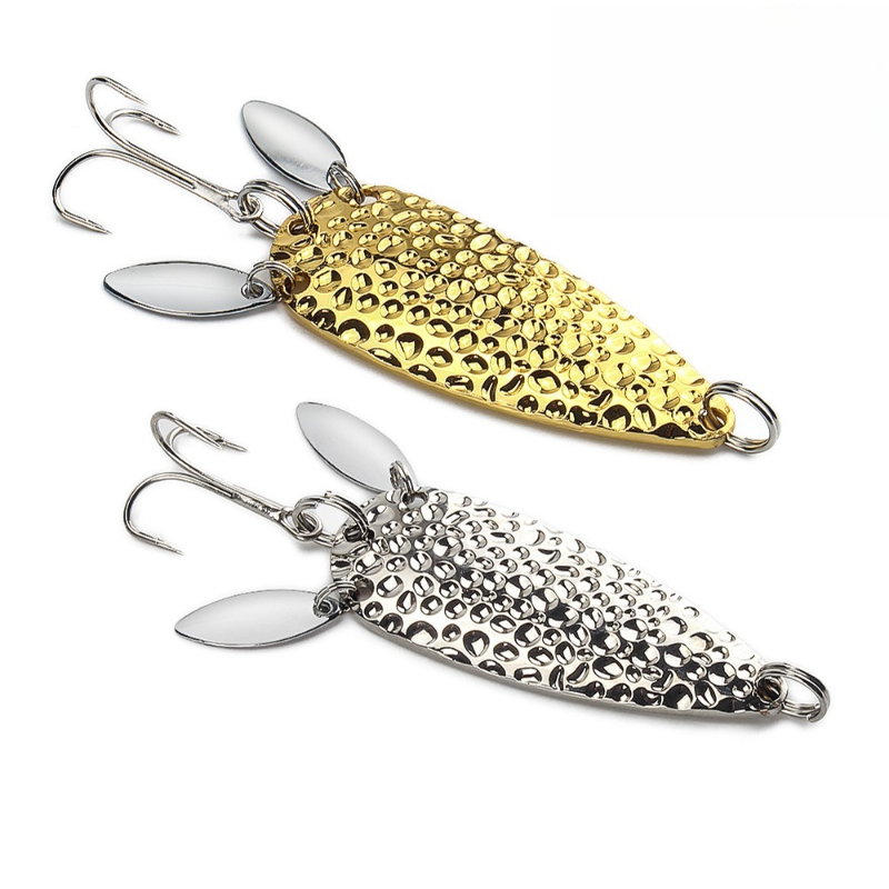 Fishing Lure Swimbait - 1szt Metalowa łyżka Spinnerbait Podwójnie obrotowe