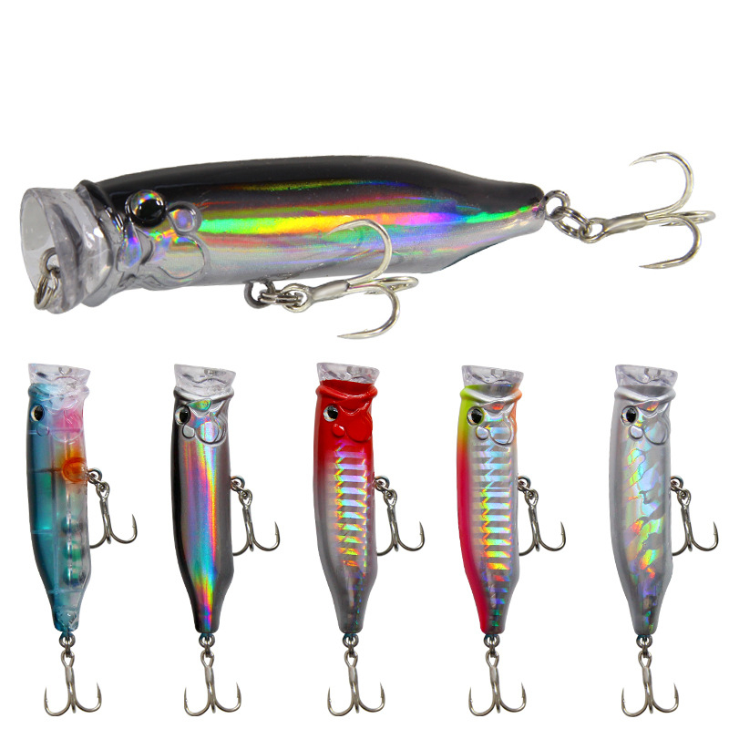 Fishing Lure Topwater - 5 szt. Przynęt powierzchniowych typu popper,